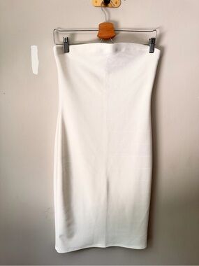 White Strapless Pencil Dress